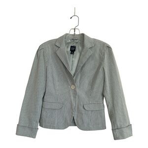 GAP Women's pinstriped Long Sleeve Blazer Jacket Size  2